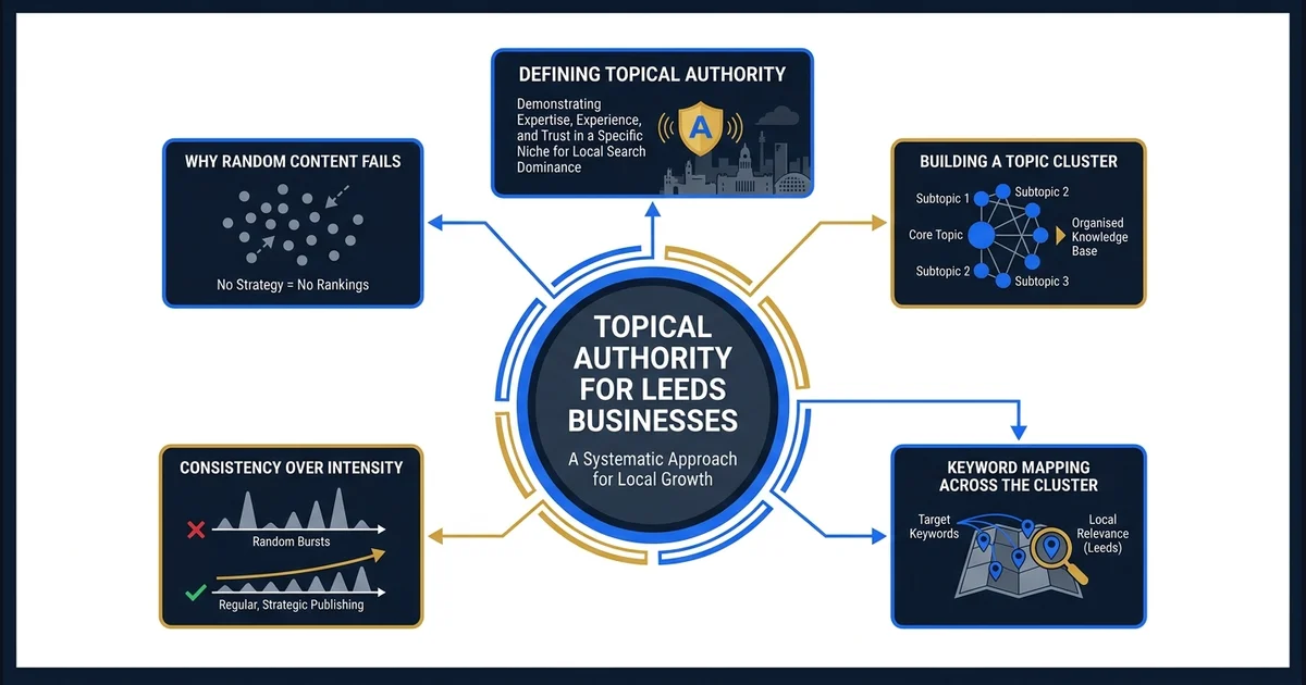 Building Topical Authority for UK Local Businesses - visual guide for UK businesses.
