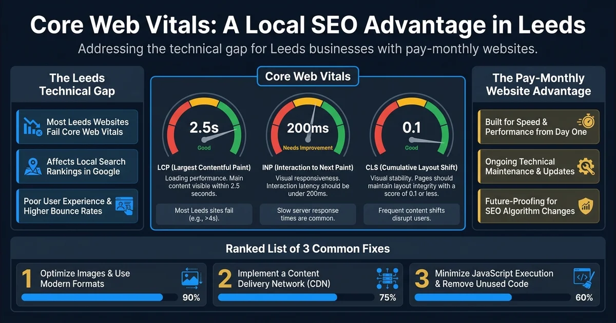 Core Web Vitals: A Local SEO Advantage in Leeds — visual guide for Leeds and Yorkshire businesses.